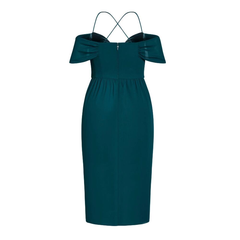 City Chic Emerald Entwine Maxi Dress 12 NWT - Picture 4 of 5